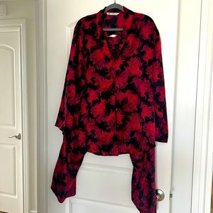 Long pants silk pijama set xxl